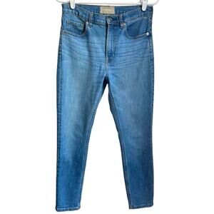 Women's Everlane Blue Distressed Denim High Rise Cotton Blend Ankle Jeans sz 26
